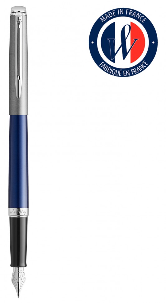 Ручка перьевая Waterman Hemisphere (2146616) Matte SS Blue CT F перо сталь нержавеющая подар.кор.