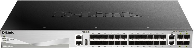 Коммутатор D-Link DGS-3130-30S DGS-3130-30S/A1A 2x10G 24SFP 4SFP+ управляемый