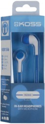 Гарнитура вкладыши Koss KEB15i 1.2м синий/белый проводные в ушной раковине (10102304)
