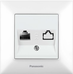 Розетка телефонная Panasonic Arkedia Slim (WNTC04022WH-RU) скрыт. IP20 белый (упак.:1шт)