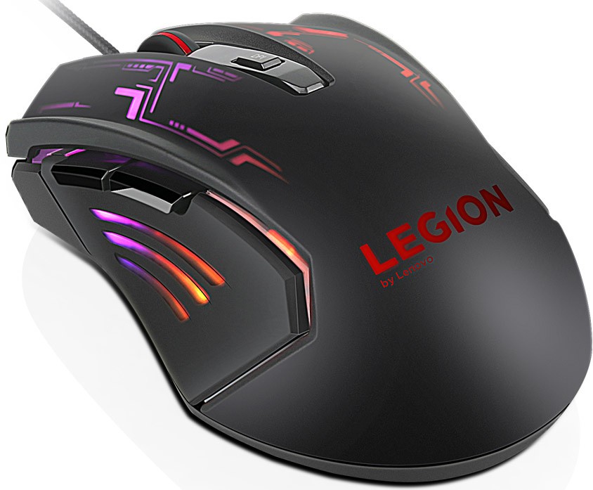 Мышь Lenovo Legion M200 RGB черный оптическая (2400dpi) USB для ноутбука (5but)