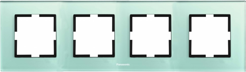 Рамка Panasonic Karre Plus WKTF08043GB-RU 4x горизонтальный монтаж стекло зеленый (упак.:1шт)