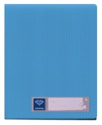 Папка с 30 прозр.вклад. Бюрократ Crystal -CR30BLUE A4 пластик 0.5мм голубой