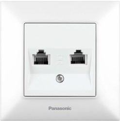 Розетка телефонная Panasonic Arkedia Slim (WNTC04032WH-RU) скрыт. IP20 белый (упак.:1шт)