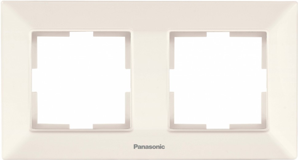 Рамка Panasonic Arkedia Slim WNTF08022BG-RU 2x горизонтальный монтаж пластик бежевый (упак.:1шт)