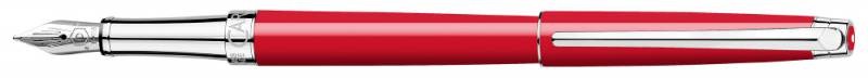 Ручка перьевая Carandache Leman Slim (4791.760) Scarlet red RH F перо золото 18K с родиевым покрытием подар.кор.