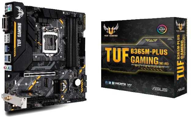 Материнская плата Asus TUF B365M-PLUS GAMING Soc-1151v2 Intel B365 4xDDR4 mATX AC`97 8ch(7.1) GbLAN+DVI+HDMI+DP