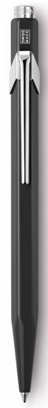 Ручка шариковая Carandache Office Popline (849.509) Matte Black M синие чернила подар.кор.