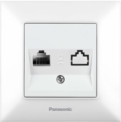 Розетка компьютерная Panasonic Arkedia Slim (WNTC04042WH-RU) скрыт. IP20 белый (упак.:1шт)