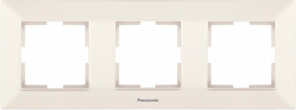 Рамка Panasonic Arkedia Slim WNTF08032BG-RU 3x горизонтальный монтаж пластик бежевый (упак.:1шт)