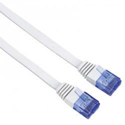 Патч-корд Hama UTP 4 пары cat6 5м белый RJ-45 (m)-RJ-45 (m)