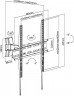 Кронштейн для телевизора Ultramounts UM 878 черный 32"-55" макс.35кг настенный поворотно-выдвижной и наклонный