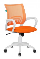 Кресло Бюрократ CH-W695N оранжевый TW-38-3 TW-96-1 сетка/ткань крестовина пластик пластик белый