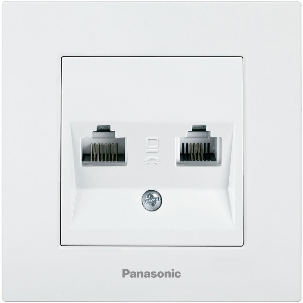 Розетка компьютерная/телефонная Panasonic Karre Plus (WKTC04082WH-RU) скрыт. IP20 белый (упак.:1шт)