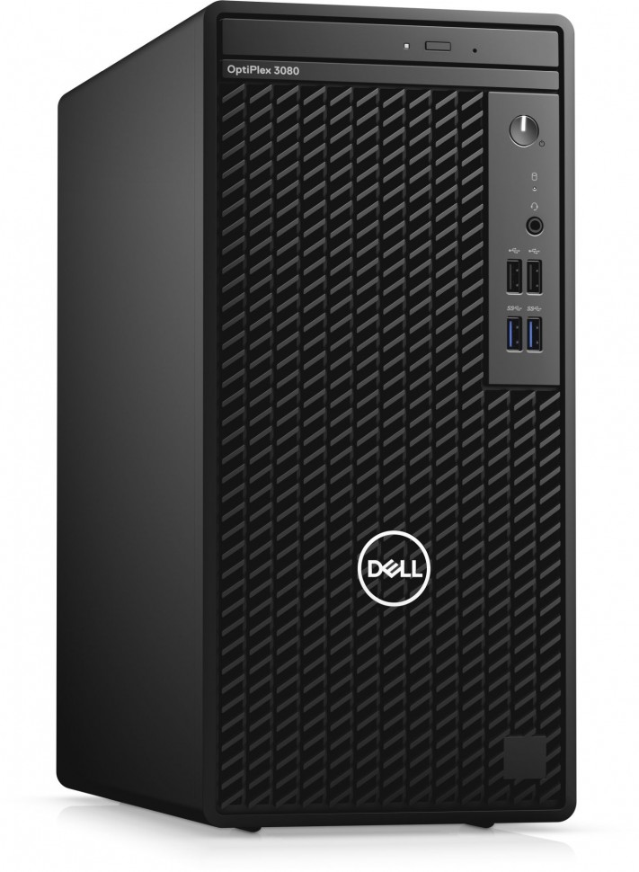 ПК Dell Optiplex 3080 MT i5 10500 (3.1)/8Gb/SSD256Gb/UHDG 630/DVDRW/Windows 10 Professional/GbitEth/260W/клавиатура/мышь/черный