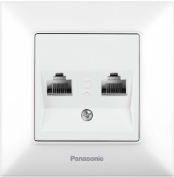 Розетка компьютерная Panasonic Arkedia Slim (WNTC04072WH-RU) скрыт. IP20 белый (упак.:1шт)