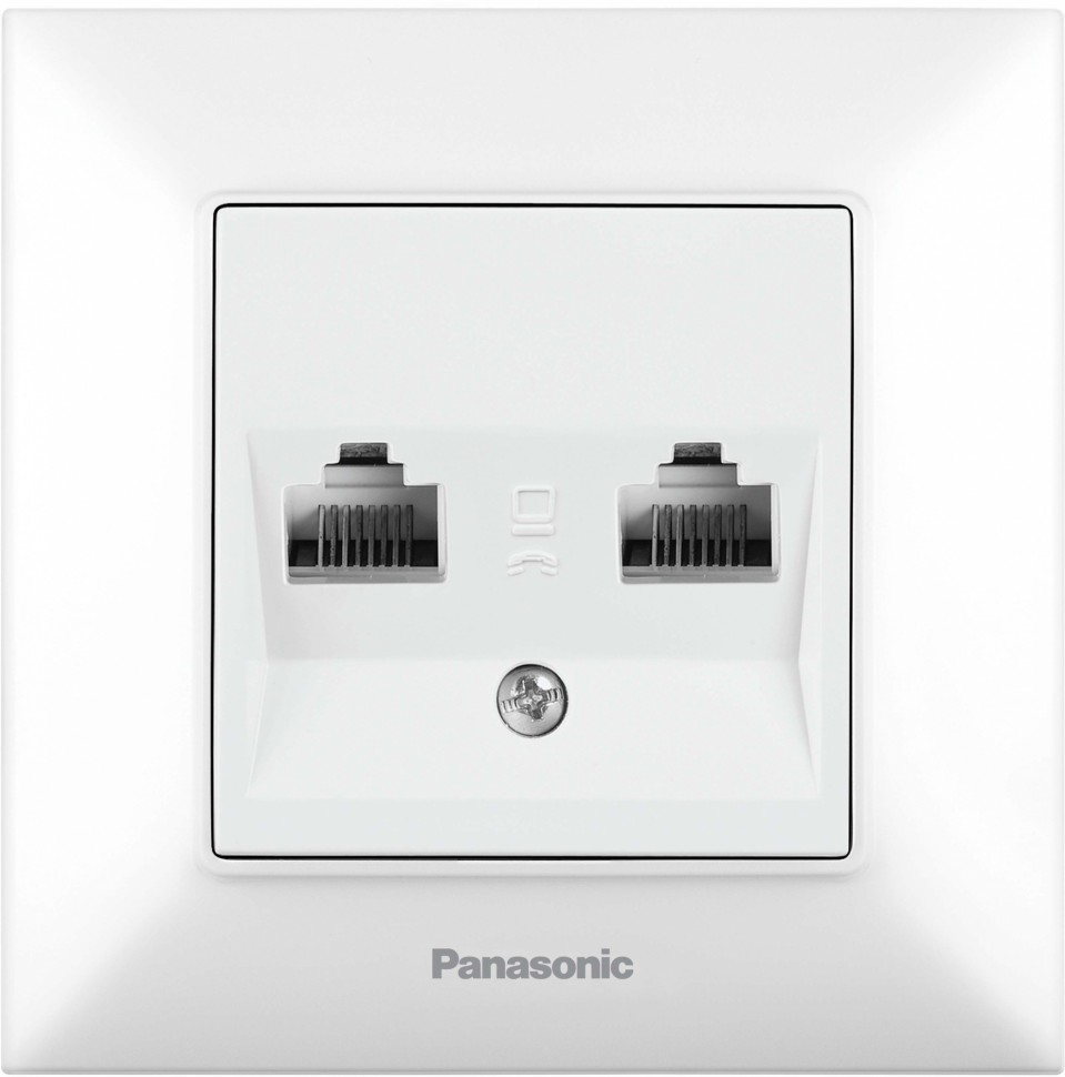Розетка компьютерная Panasonic Arkedia Slim (WNTC04072WH-RU) скрыт. IP20 белый (упак.:1шт)