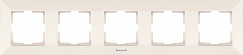Рамка Panasonic Arkedia Slim WNTF08052BG-RU 5x горизонтальный монтаж пластик бежевый (упак.:1шт)