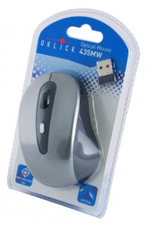 Мышь Оклик 435MW серый/черный оптическая (1600dpi) беспроводная USB (3but)