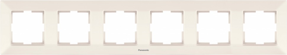 Рамка Panasonic Arkedia Slim WNTF08062BG-RU 6x горизонтальный монтаж пластик бежевый (упак.:1шт)