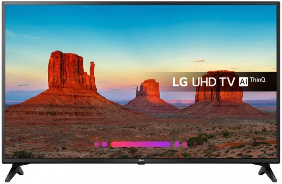 Телевизор LED LG 49" 49UK6200PLA черный/Ultra HD/50Hz/DVB-T2/DVB-C/DVB-S2/USB/WiFi/Smart TV (RUS)