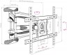 Кронштейн для телевизора Arm Media COBRA-60 черный 32"-65" макс.45кг настенный поворотно-выдвижной и наклонный