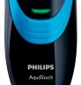 Бритва роторная Philips AT750 реж.эл.:3 питан.:аккум. черный/синий