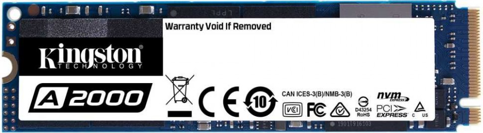Накопитель SSD Kingston PCI-E x4 500Gb SA2000M8/500G A2000 M.2 2280