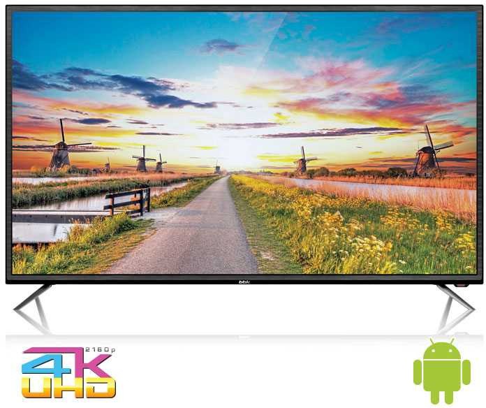 Телевизор LED BBK 50" 50LEX-8127/UTS2C черный/Ultra HD/50Hz/DVB-T/DVB-T2/DVB-C/DVB-S2/USB/WiFi/Smart TV (RUS)