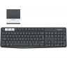 Клавиатура Logitech Multi-Device Stand Combo K375s темно-серый беспроводная BT slim Multimedia для ноутбука