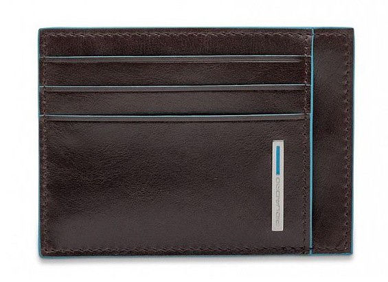 Чехол для кредитных карт Piquadro Blue Square PP2762B2R/MO коричневый натур.кожа