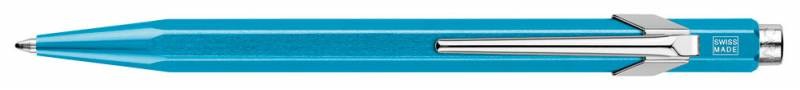 Ручка шариковая Carandache Office Popline Metal-X (849.671) Turquoise Metallic M синие чернила подар.кор.