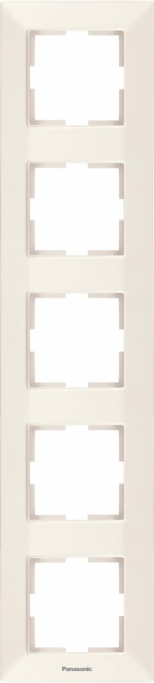 Рамка Panasonic Arkedia Slim WNTF08152BG-RU 5x вертикальный монтаж пластик бежевый (упак.:1шт)