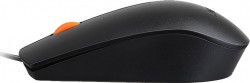 Мышь Lenovo 300 черный/оранжевый оптическая (1600dpi) USB для ноутбука (2but)