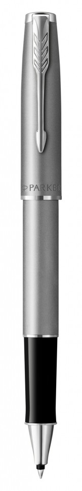 Ручка роллер Parker Sonnet T546 (2146875) Stainless Steel CT F черные чернила подар.кор.