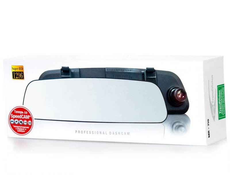 Видеорегистратор TrendVision MR-710GP черный 1296x2304 1296p 160гр. GPS Ambarella A7LA70