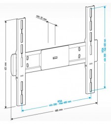 Кронштейн для телевизора Holder LCD-F4611 черный 32"-65" макс.40кг настенный фиксированный