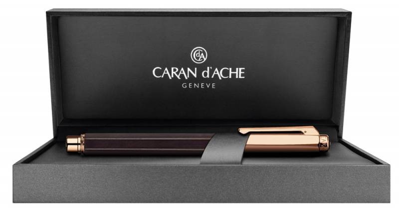 Ручка роллер Carandache Varius Ebony Rose Gold Plated (4470.142) подар.кор.