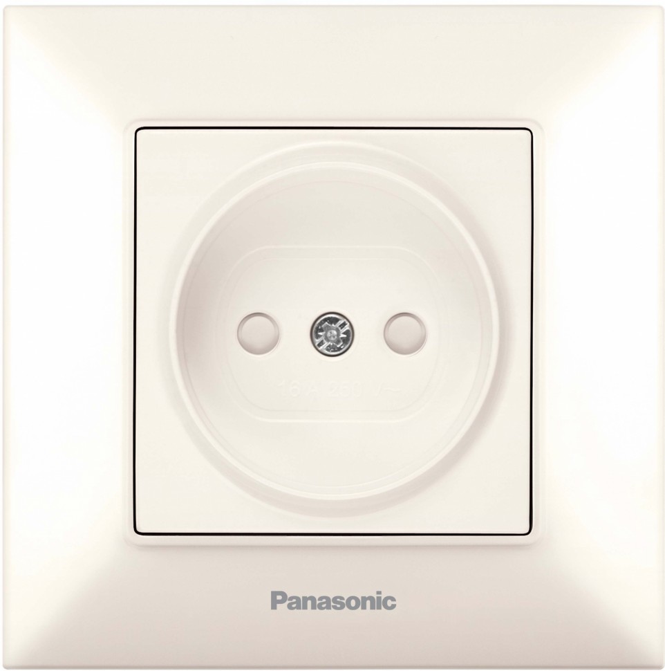 Розетка силовая Panasonic Arkedia Slim (WNTC02112BG-RU) скрыт. зазем. штор. IP20 бежевый (упак.:1шт)