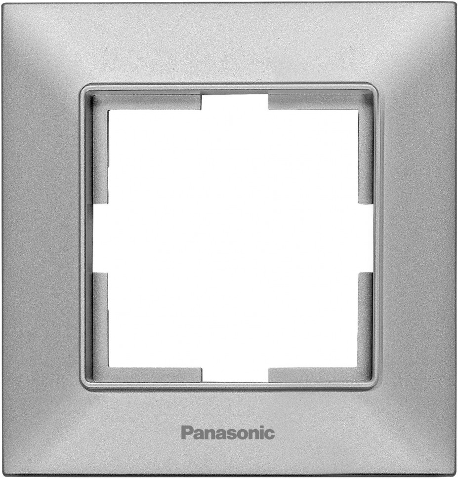 Рамка Panasonic Arkedia Slim WNTF08012SL-RU декоративная 1x пластик серебро (упак.:1шт)