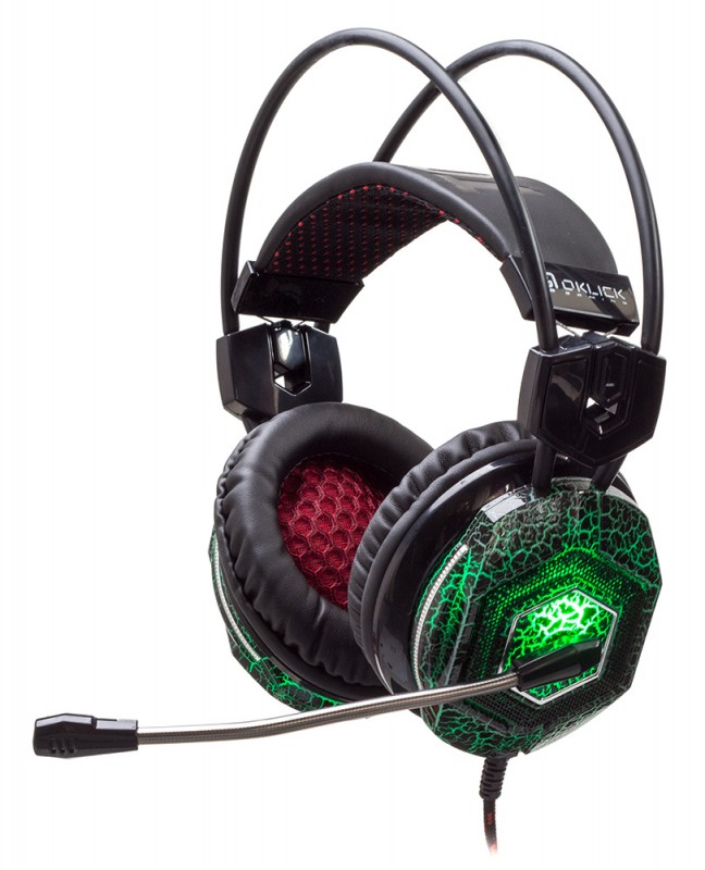 Наушники с микрофоном Оклик HS-L500G TOXIC черный 2.2м мониторные оголовье (HS-L500G)