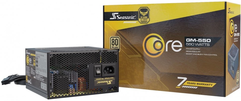 Блок питания Seasonic ATX 550W CORE GM-550 (SSR-550LM) 80+ gold (24+4+4pin) APFC 120mm fan 6xSATA RTL