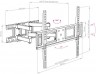 Кронштейн для телевизора Arm Media LCD-418 черный 32"-65" макс.35кг настенный поворотно-выдвижной и наклонный