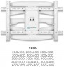 Кронштейн для телевизора Onkron M6L белый 40"-75" макс.45кг настенный поворот и наклон