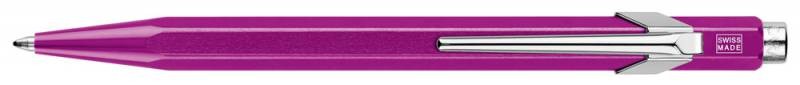 Ручка шариковая Carandache Office Popline Metal-X (849.850) Violet Metallic M синие чернила подар.кор.