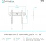 Кронштейн для телевизора Onkron FM5 черный 32"-65" макс.57кг настенный фиксированный