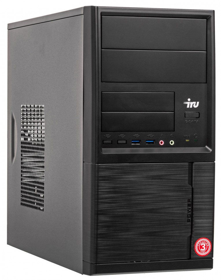 ПК IRU Office 612 MT PG G6400 (4)/8Gb/SSD240Gb/UHDG 610/Free DOS/GbitEth/400W/черный
