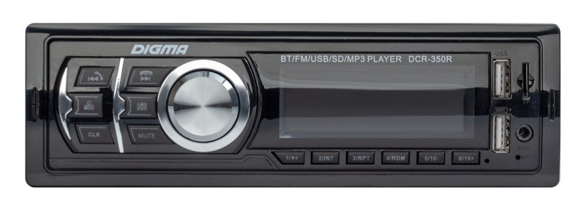 Автомагнитола Digma DCR-350R 1DIN 4x45Вт