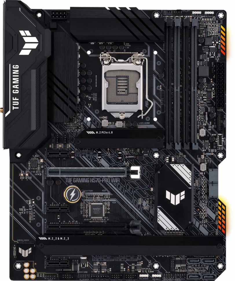 Материнская плата Asus TUF GAMING H570-PRO WIFI Soc-1200 Intel H570 4xDDR4 ATX AC`97 8ch(7.1) 2.5Gg RAID+HDMI+DP