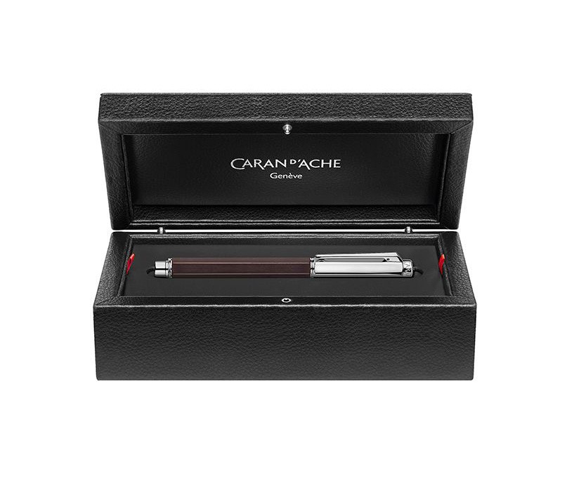 Ручка шариковая Carandache Varius Ebony Silver Plated (4480.086) подар.кор.
